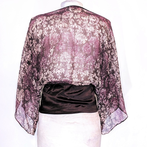 Express sheer purple metallic gold top - Picture 2 of 4